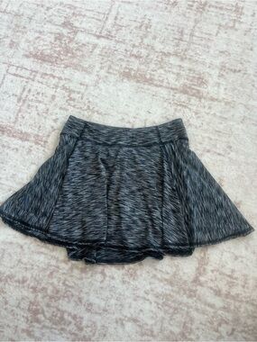 Girls Black Space-Dye Active Skirt